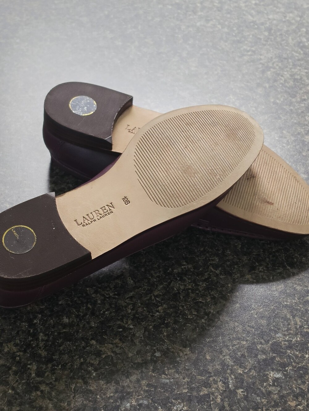 Lauren Ralph  Woomen Wynnie Nappa Leather Penny Loafers - Burgundy - Size 10 - Picture 7 of 8